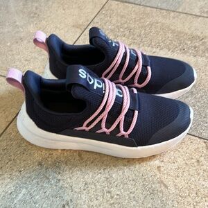 Adidas Kids Cloudfoam Slip On Sneaker Size 2 Big Kid Navy